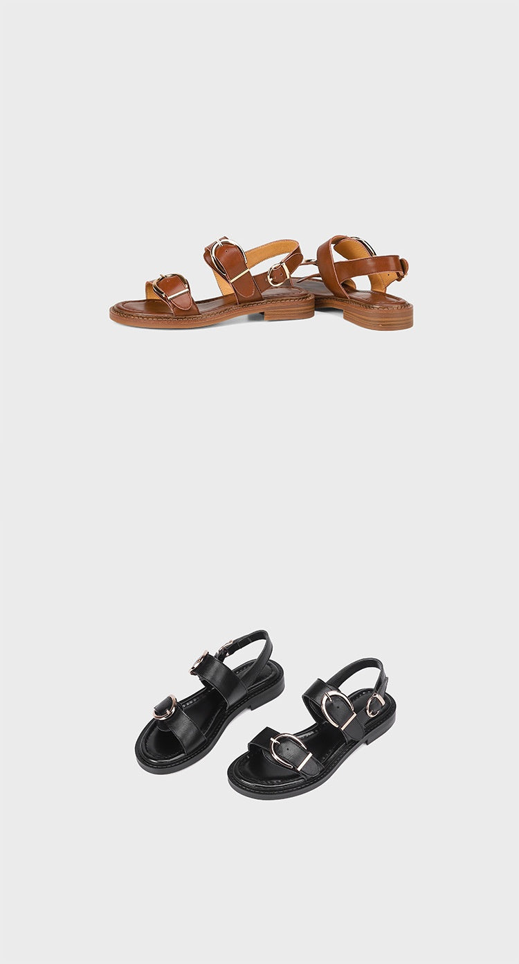 Sandalen mit Knöchelriemen und Schnalle – Bild 4 | LuxeStyle