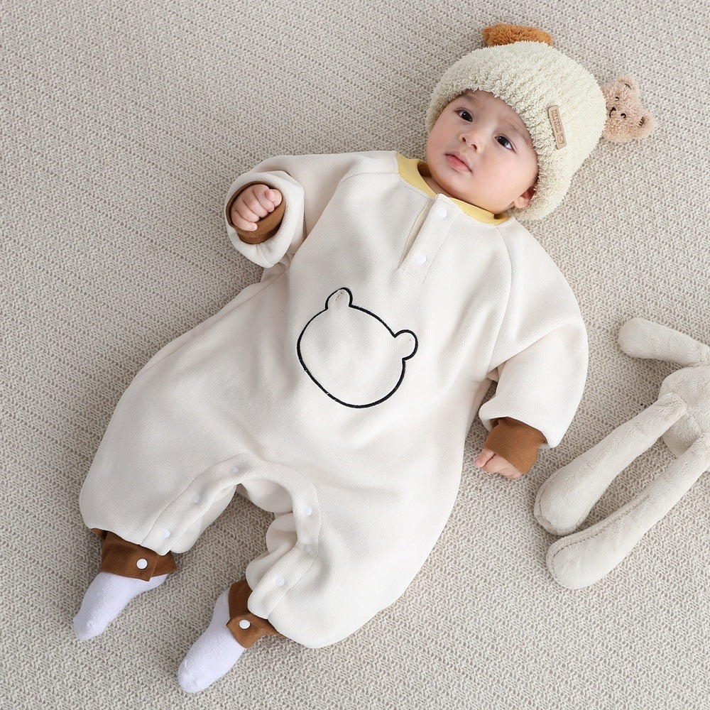 Baby-Olympia-Fleece-Romper, warm & dick – Bild 2 | LuxeStyle