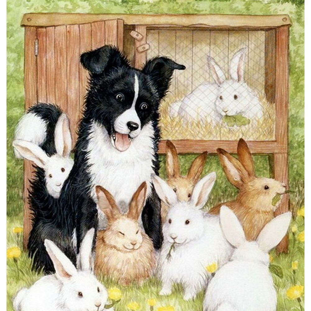5D Diamond Painting Set «Hase»