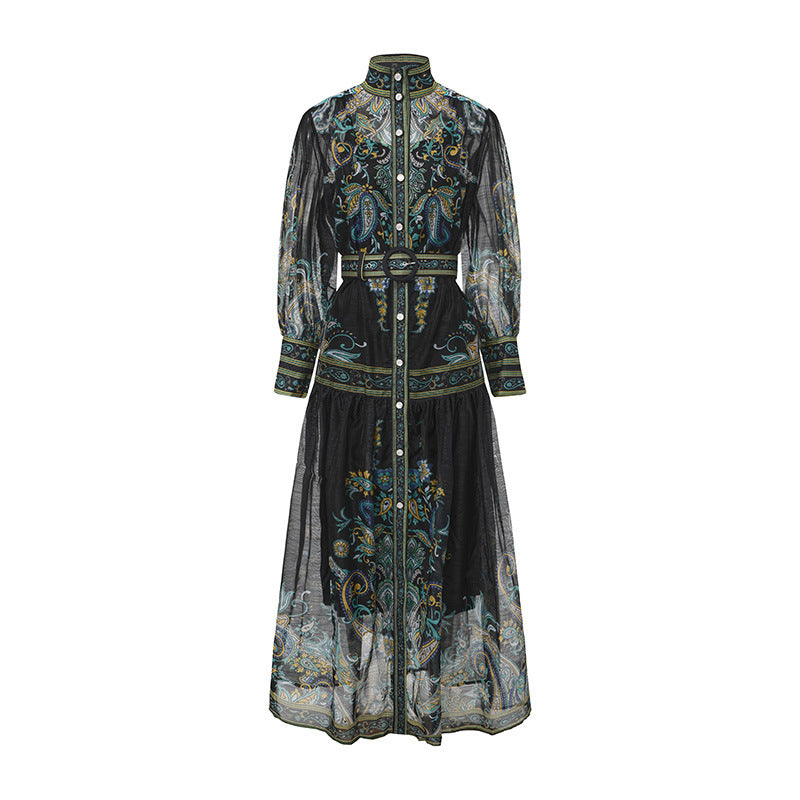 Damen Maxi-Kleid mit Falten und hoher Taille – Bild 3 | LuxeStyle