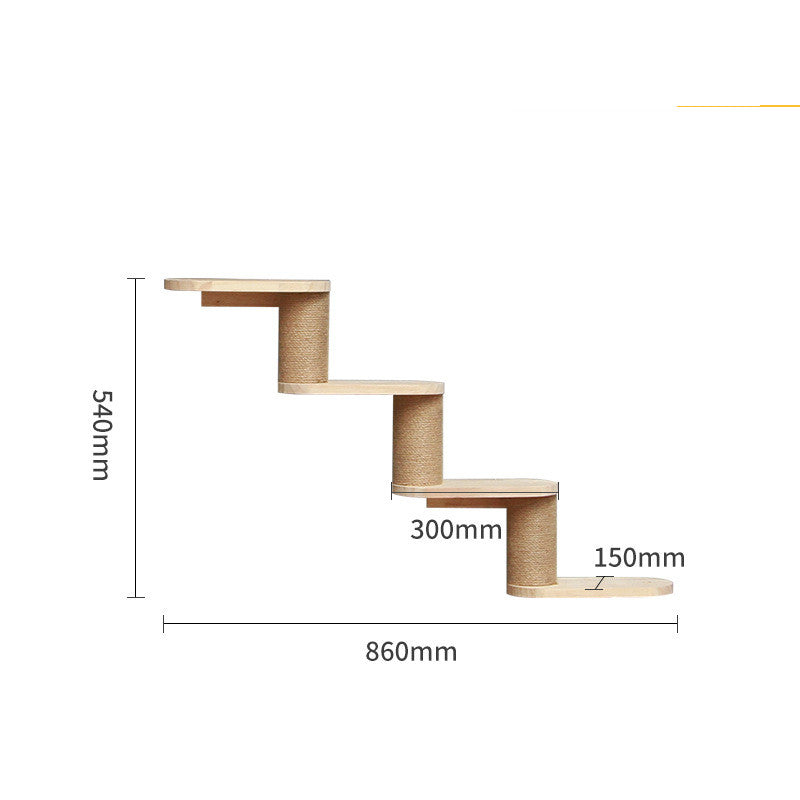Katzen-Kletterwand aus Massivholz