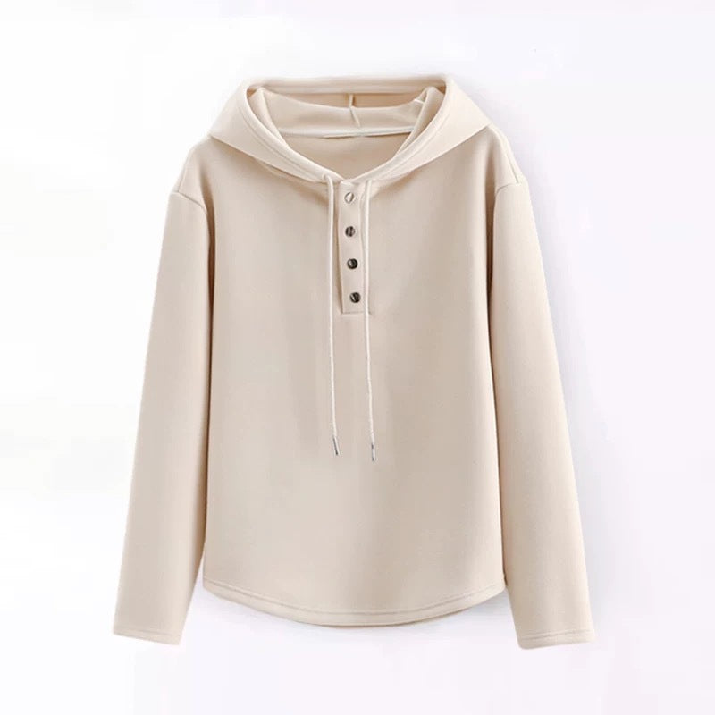 Kurzer Damen-Hoodie mit langen Ärmeln | LuxeStyle