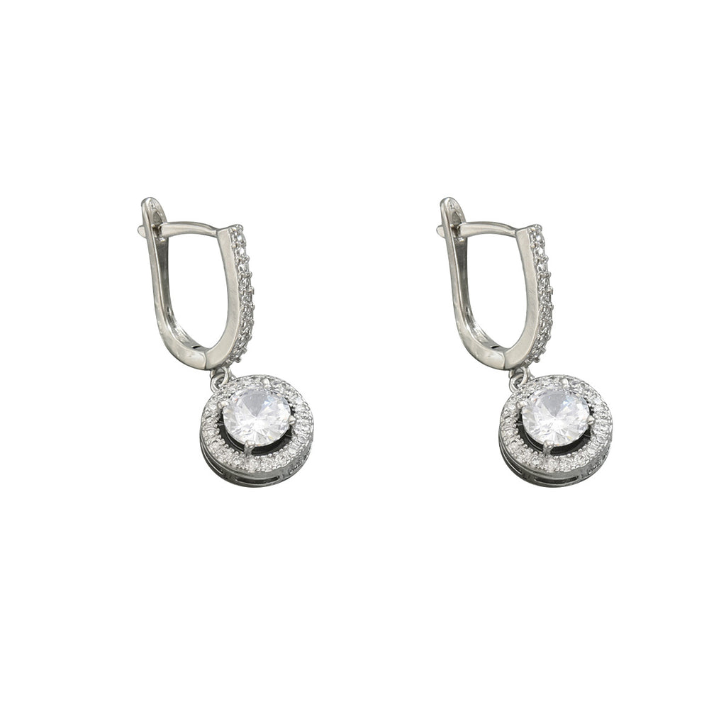 Koreanische Weiche Damen Ohrstecker, Waldstil mit Zirkonia – Täglicher