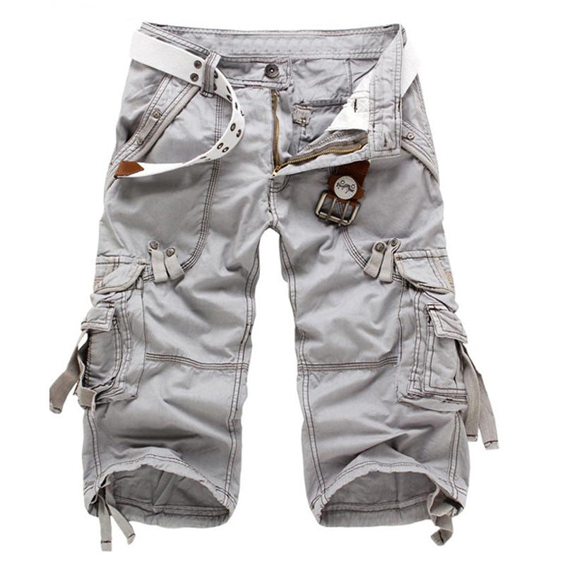 Herren Cargo-Hose mit viel Taschen – khaki, rot, grau