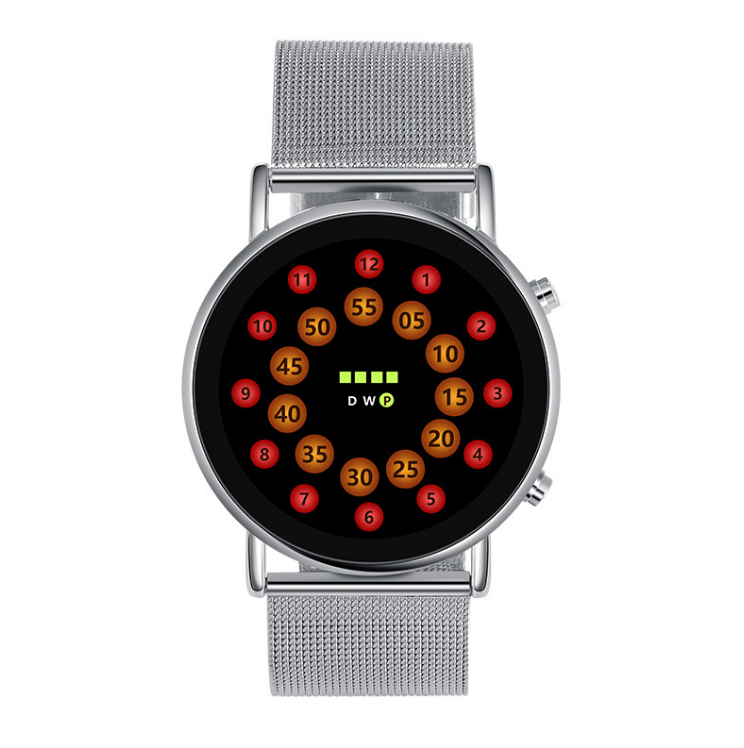 Leichte LED-Uhr mit Milanaise-Armband – Bild 2 | LuxeStyle
