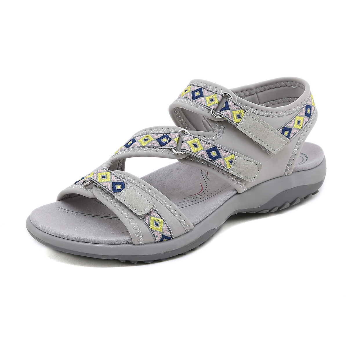 Sportliche Sandalen mit Print und Klettverschluss – Bild 7 | LuxeStyle