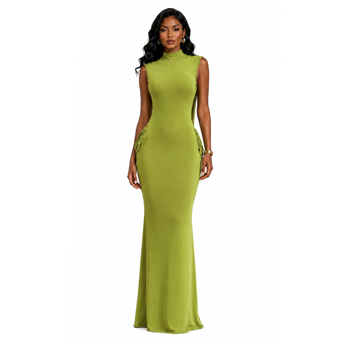 Rückenfreies Mid-Neck Maxikleid – Bild 10 | LuxeStyle