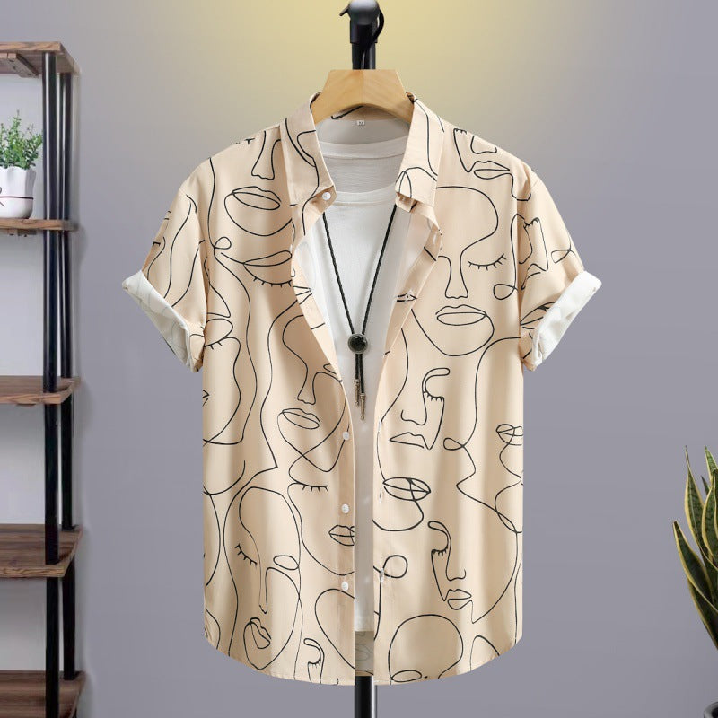 Herren Sommerhemd mit Print – Bild 6 | LuxeStyle