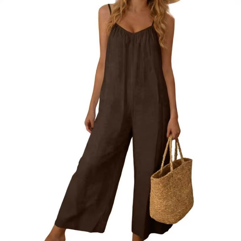 Jumpsuit mit verstellbaren Trägern und Taschen