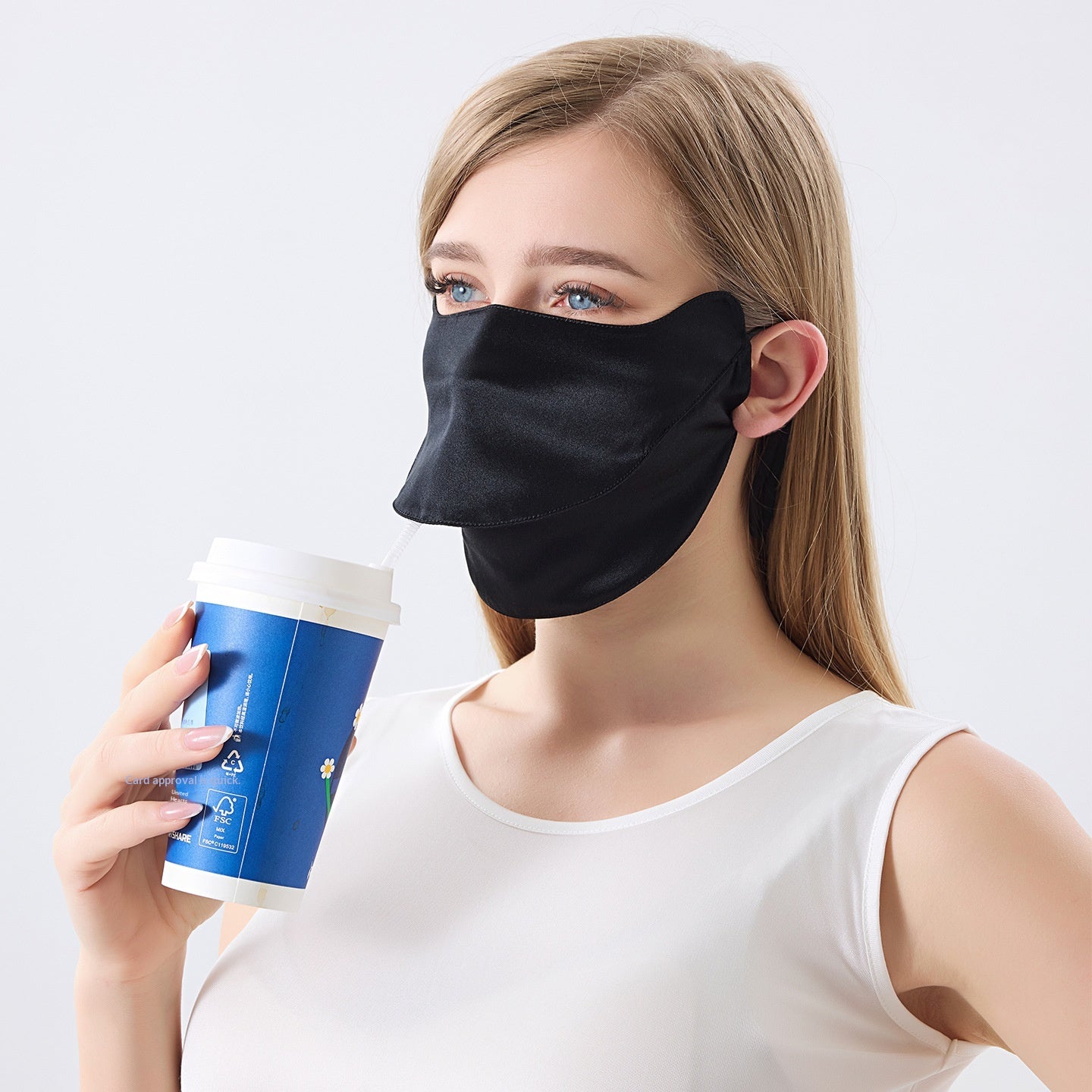 UV-Schutzmaske aus Maulbeerseide – Ansicht 6