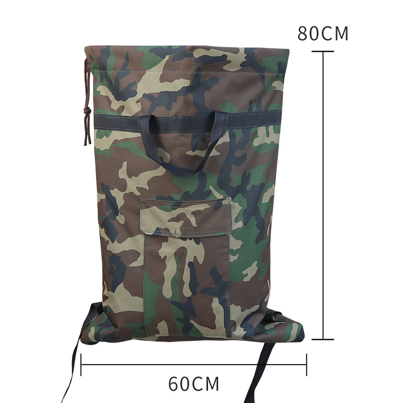 Tarnfarbener Rucksack mit Zugband, wasserdicht – Bild 3 | LuxeStyle