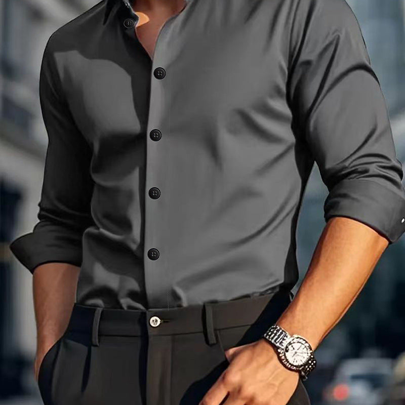 Freizeit-Langarmhemd für Herren – Bild 4 | LuxeStyle