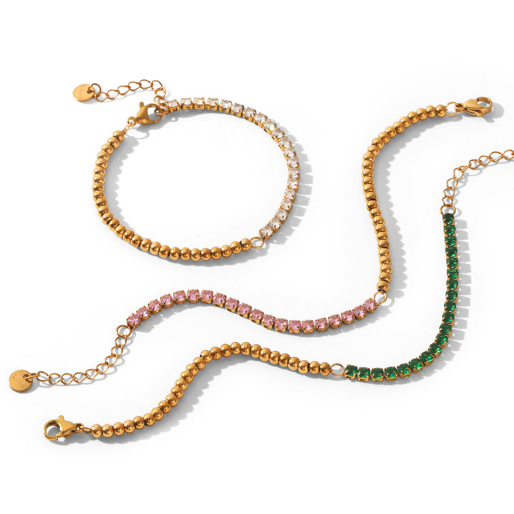 Edelstahl-Armband mit Gold-Lackierung – Bild 1 | LuxeStyle