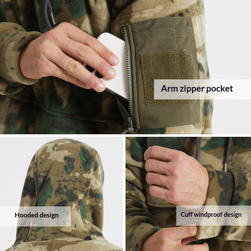 Thermo-Fleece Hoodie für Herren, Camouflage