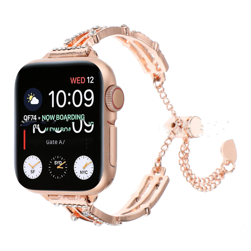 Metall‑Uhrband X‑Form mit Strass für Apple Watch – Bild 6 | LuxeStyle