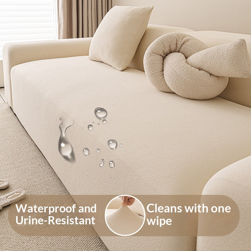 Sofa-Schutzhülle aus wasserdichtem Teddyfleece