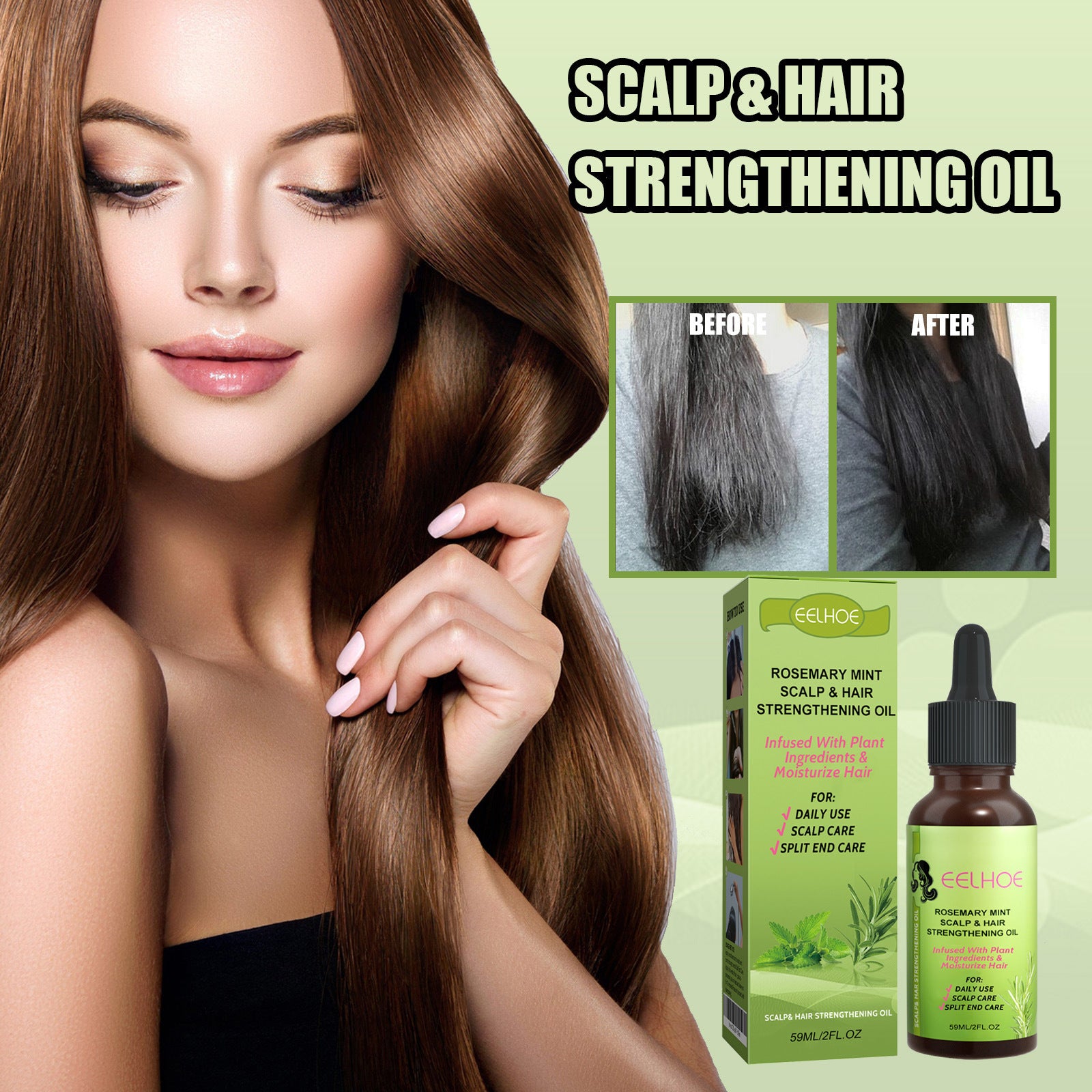 Rosmarin Minze Haarwuchs-Fluid & Kopfhautmassage – Ansicht 5