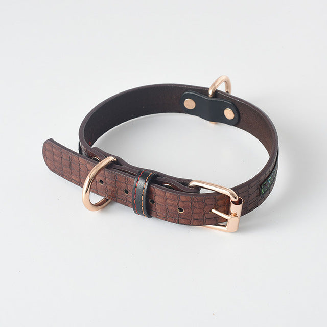 Einfaches Lederhalsband für Hunde – Bild 3 | LuxeStyle
