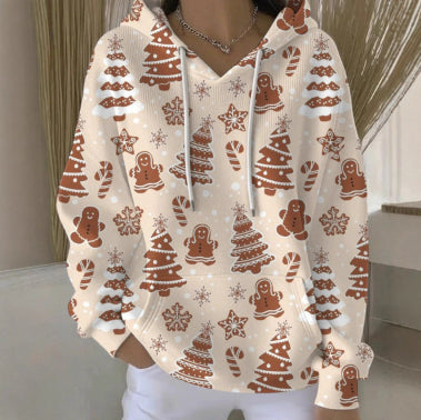 Christmas Hoodie mit Katzen-Print