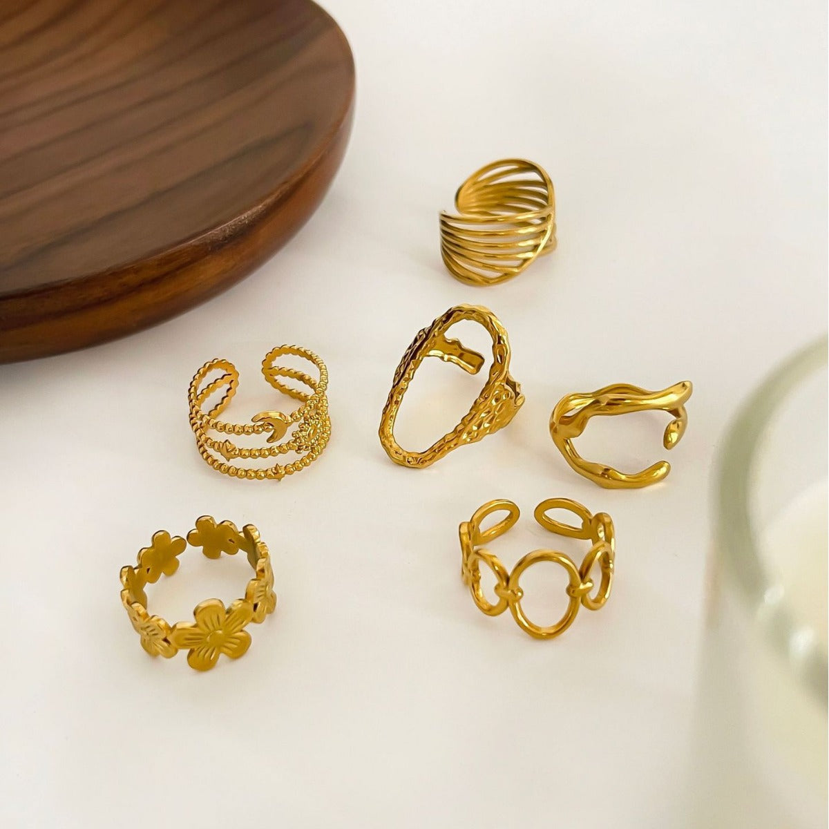 Wasserdichtes Ring-Set für Damen (6-teilig)