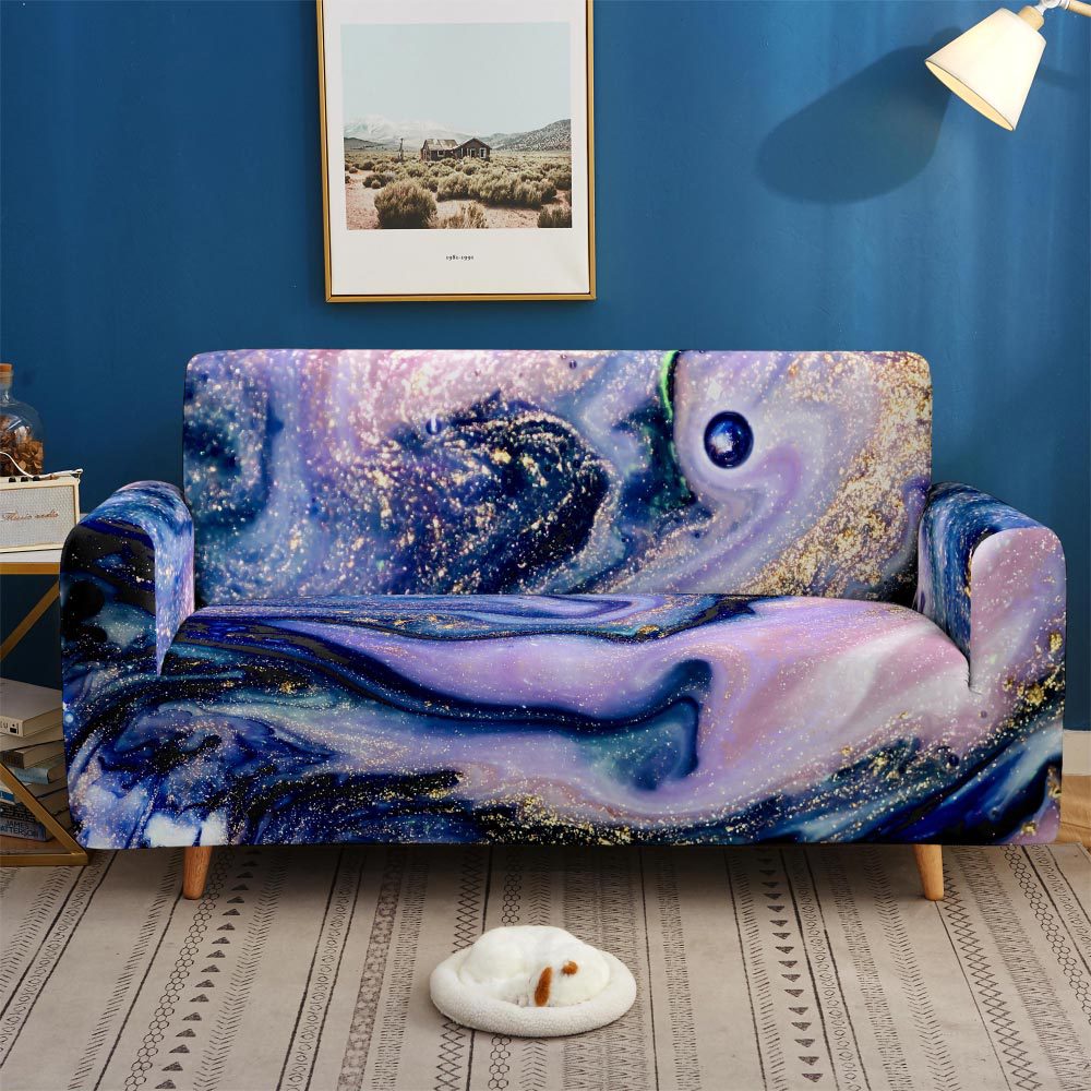 Art Texture Stretch-Sofabezug, rutschfest – Bild 7 | LuxeStyle