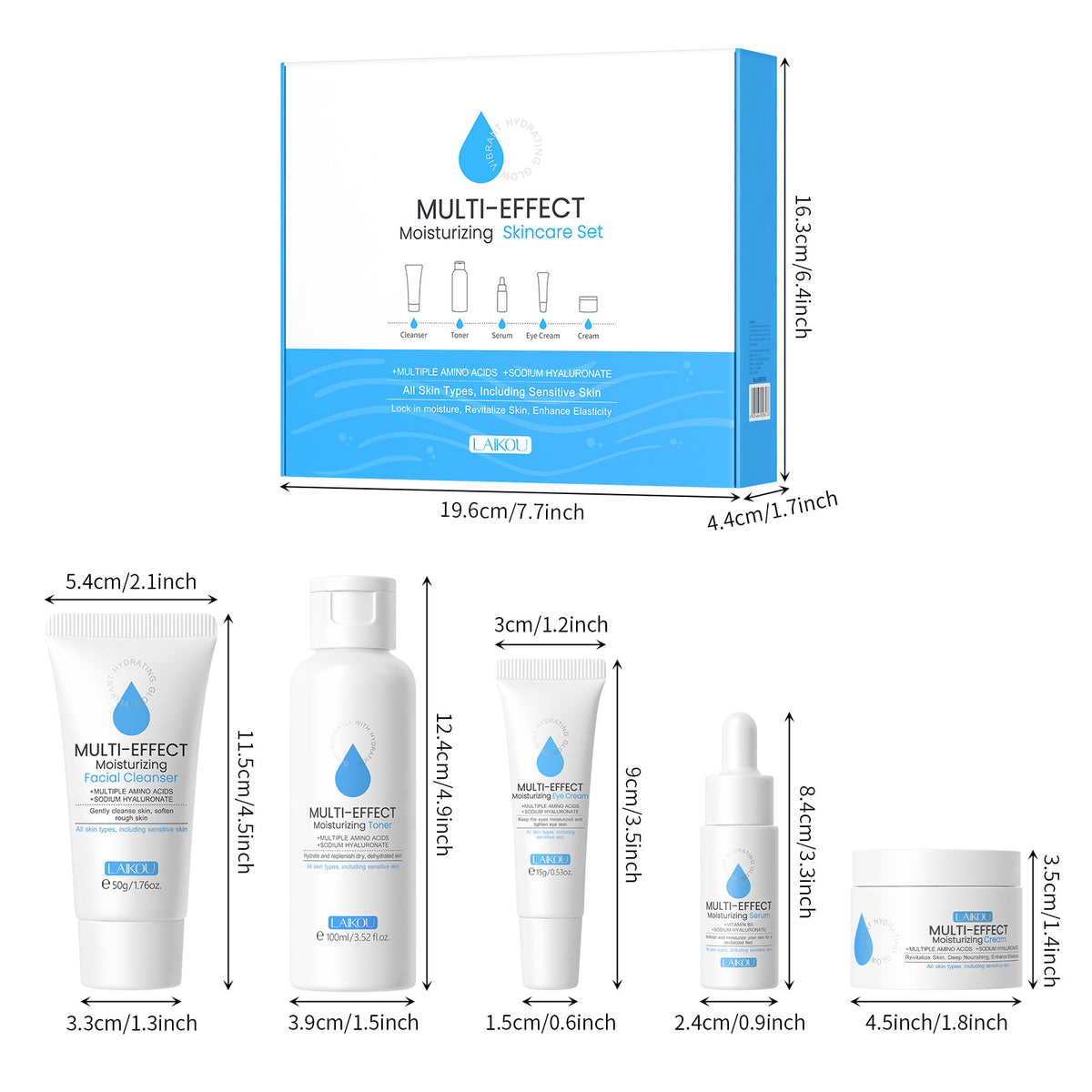 Feuchtigkeitsspendendes 5-teiliges Gesichtspflege-Set – Bild 5 | LuxeStyle