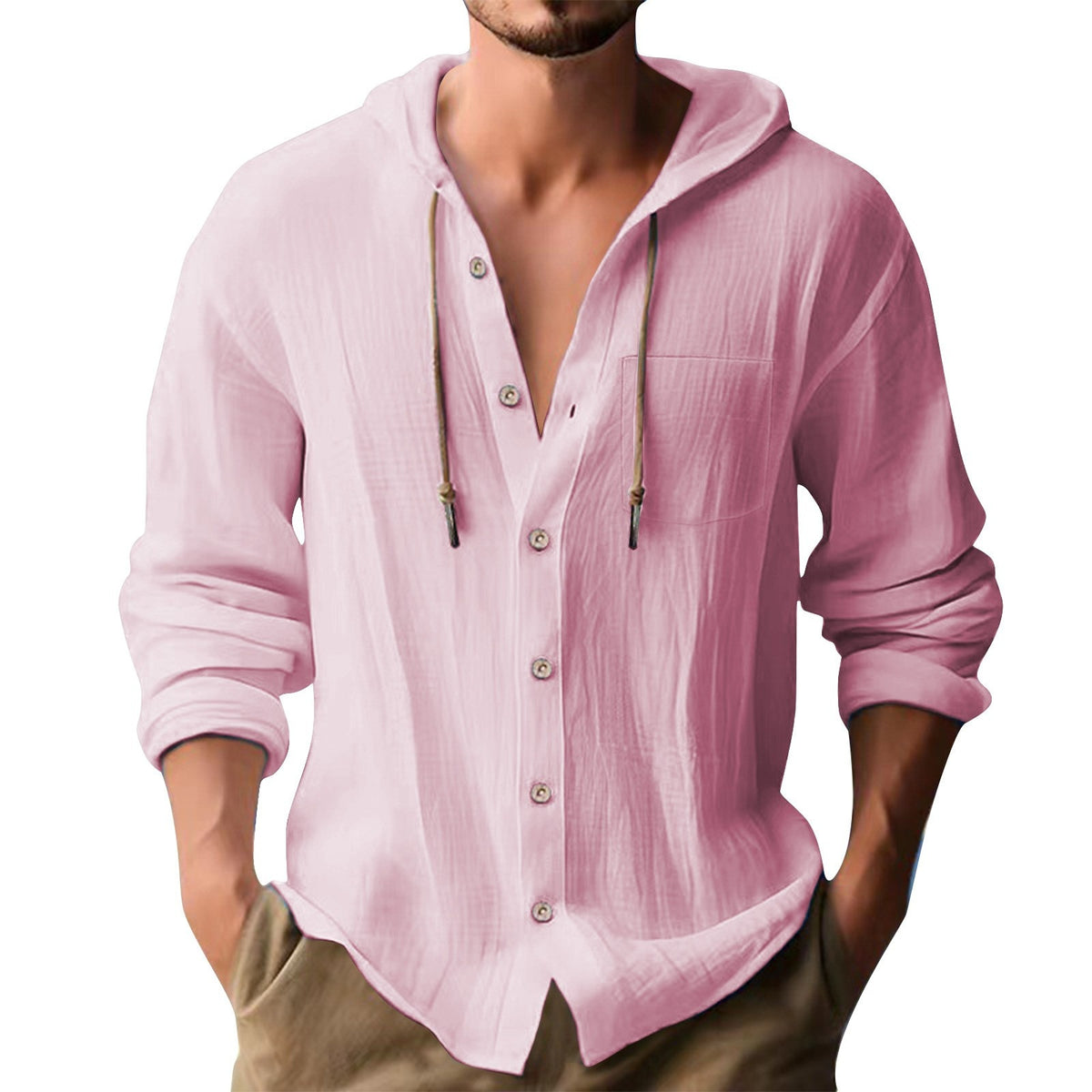Langärmliges Herren-T-Shirt – Bild 6 | LuxeStyle