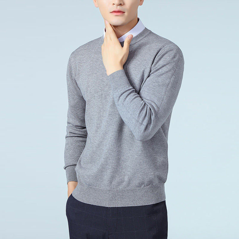 Herren-Loose-Crew-Neck-Sweater
