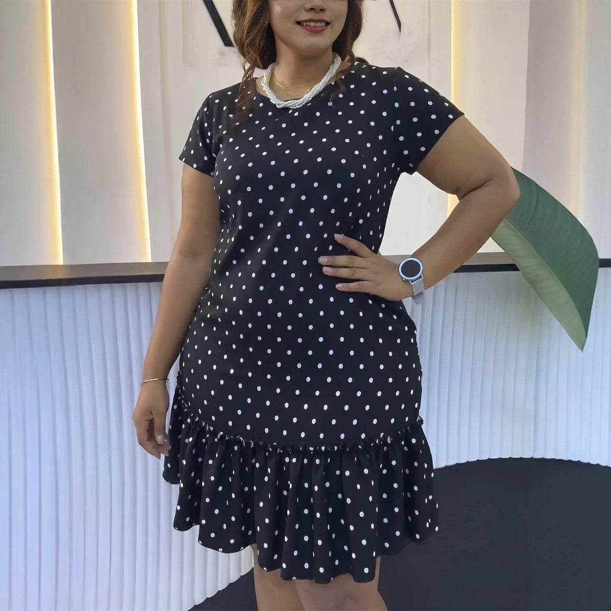 Polka-Dot-Strickkleid – Bild 4 | LuxeStyle