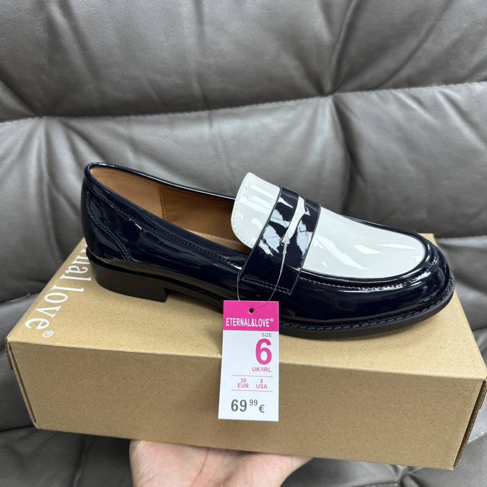 Leder Slipper im britischen Casual-Stil