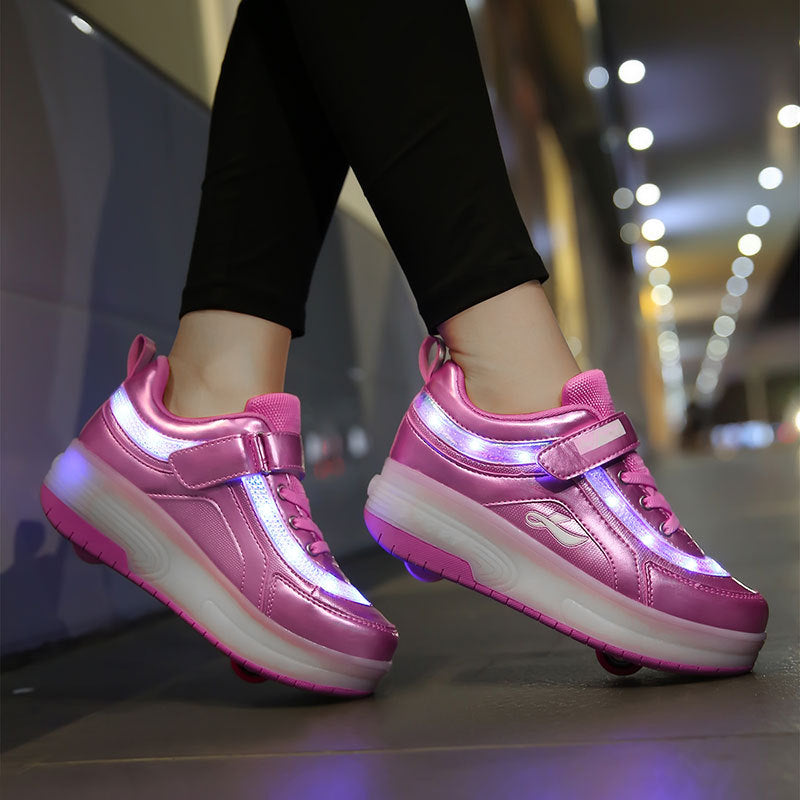Leuchtende Rollschuh-Sneaker für Kinder – Bild 4 | LuxeStyle