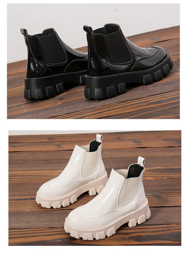 Keile-Stiefeletten aus Lackleder – Bild 1 | LuxeStyle