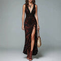 Figurbetontes Maxikleid mit V-Ausschnitt – Bild 1 | LuxeStyle