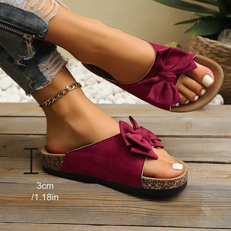 Matte Sandalen mit Schleife