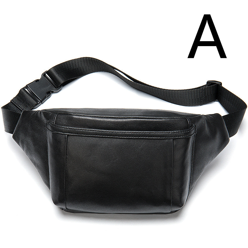 Einfache Retro-Brusttasche aus Leder – Bild 3 | LuxeStyle