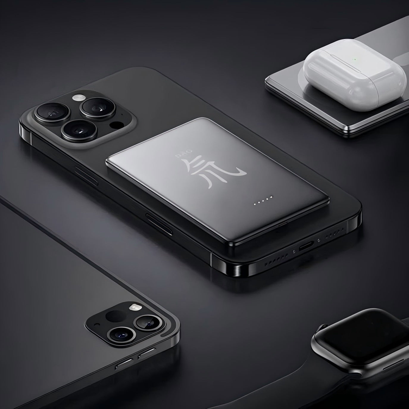 Ultradünne Magnet-Powerbank aus Aluminium