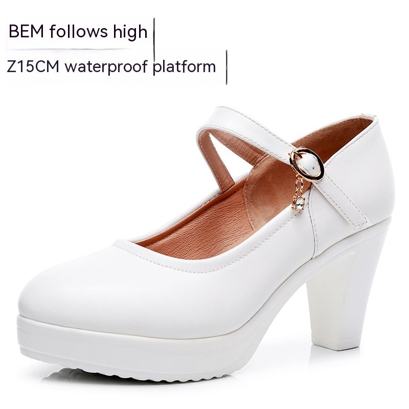 Plateau High Heels mit Riemchenschnalle | LuxeStyle