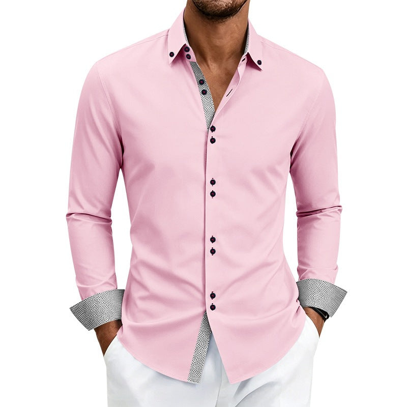 Herren Langarmhemd mit Revers