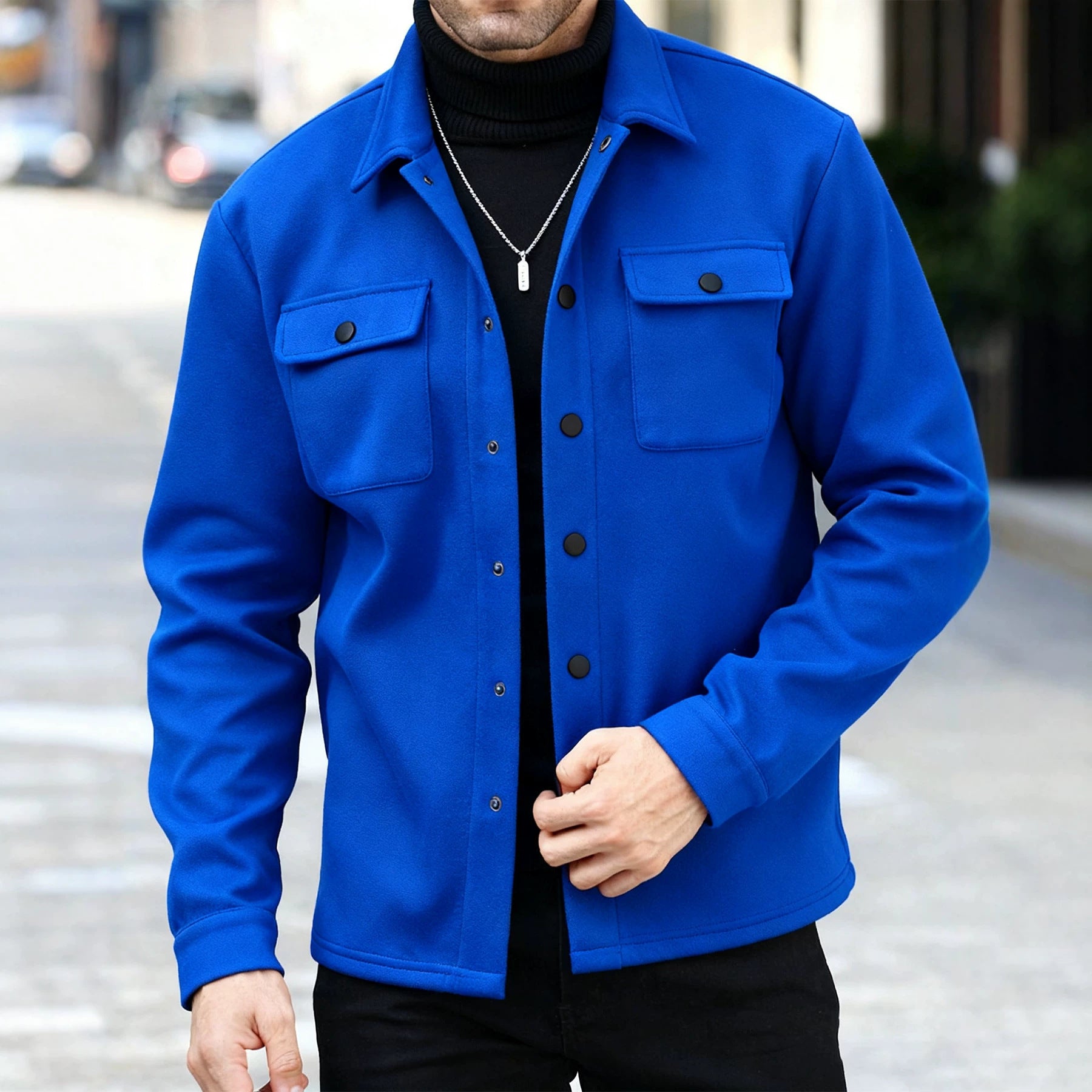 Herren Fleece-gefütterte Strickjacke
