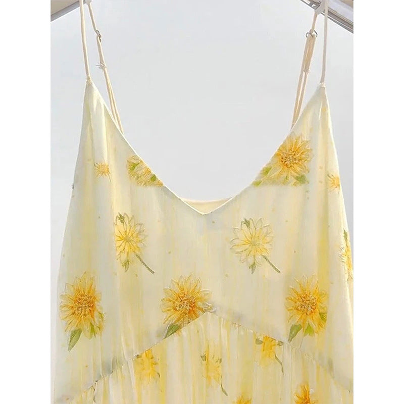 Gelbe Blumen-Print-Bluse – Bild 1 | LuxeStyle