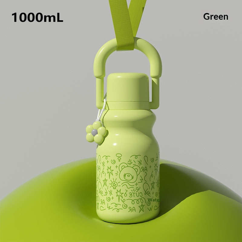 Doppel-Trinkbecher mit Strohhalm, 1000 ml