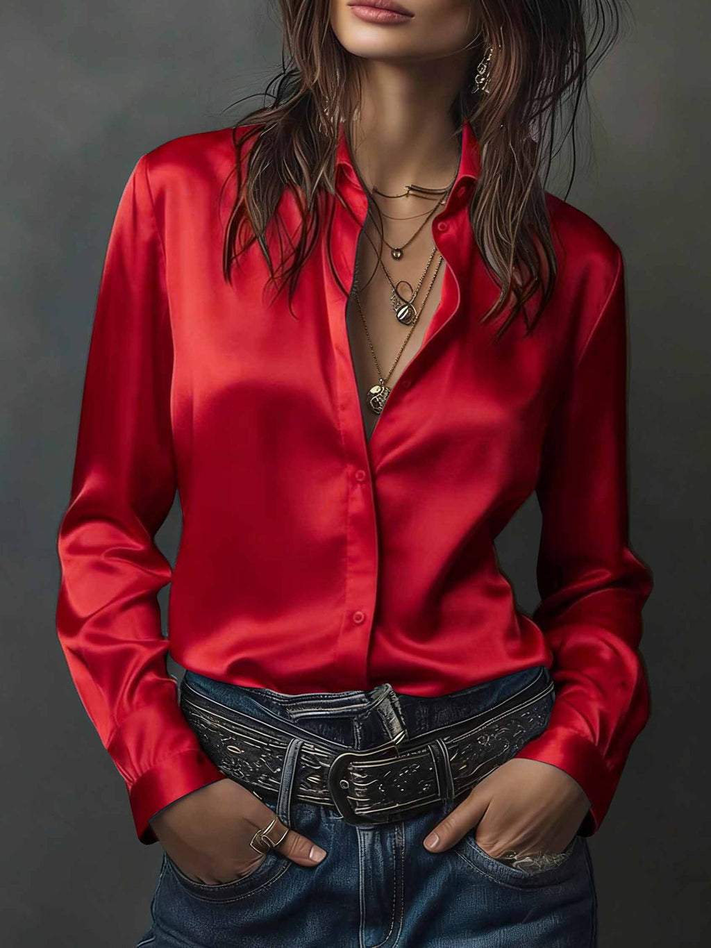 Elegantes Satinhemd im Western-Stil – Bild 9 | LuxeStyle