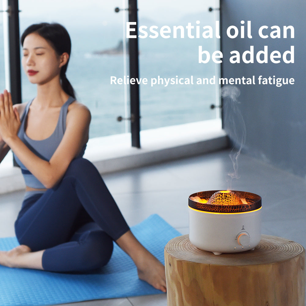 Flammen-Vulkan-Luftbefeuchter mit Aroma-Diffusor