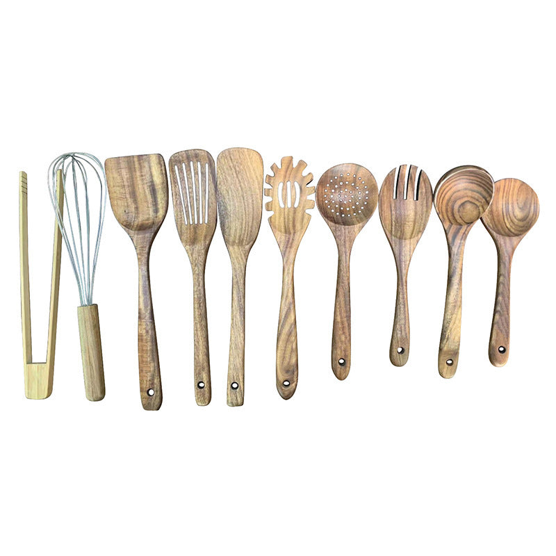 Teak Küchenutensilien 10er-Set – Bild 3 | LuxeStyle
