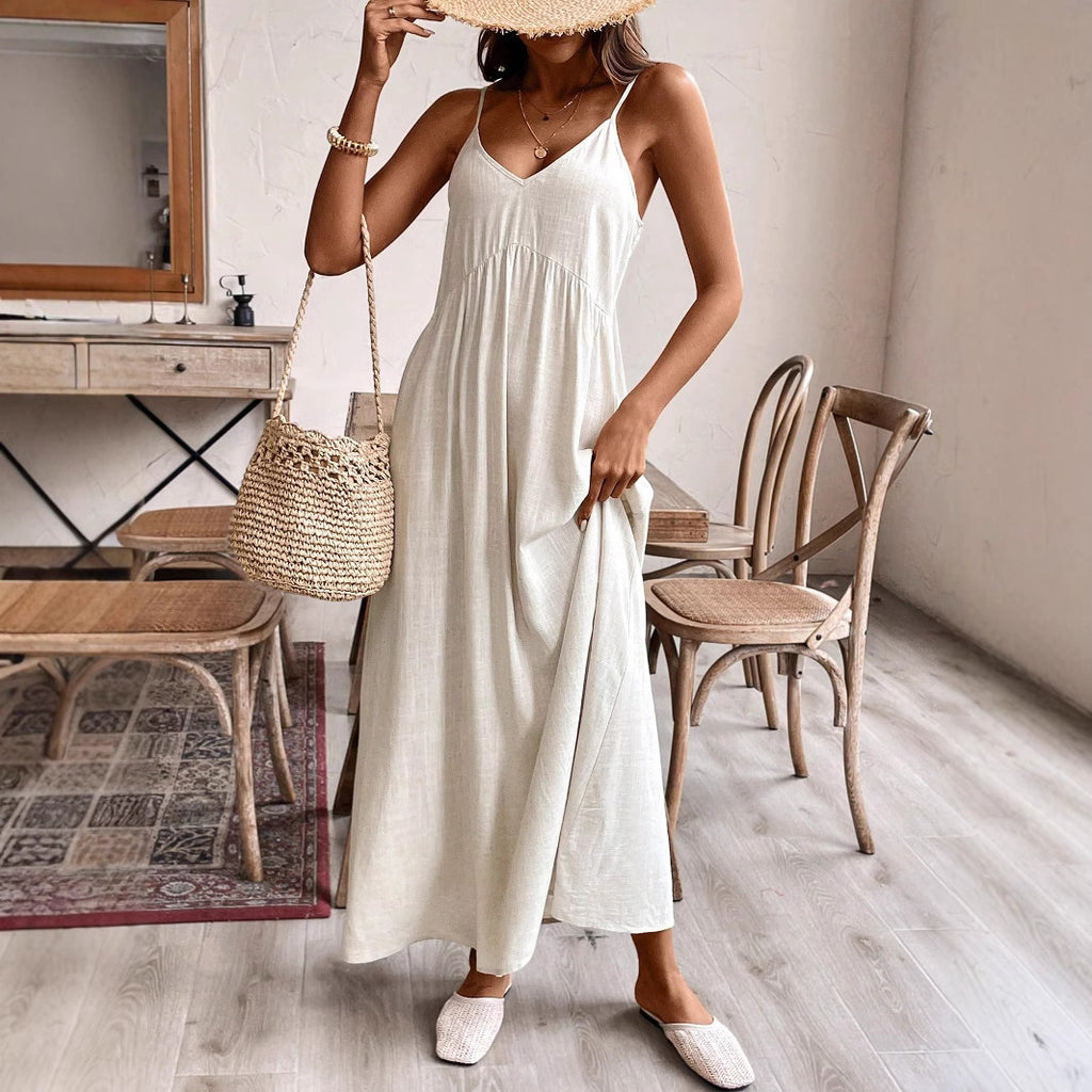 Ohne Träger Bequem A-Linie Langarm Kleid