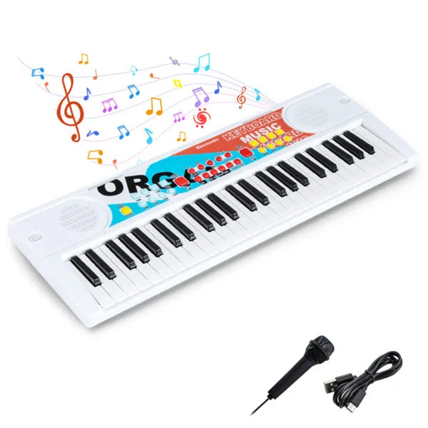 49 Tasten Kinder Keyboard mit Mikrofon