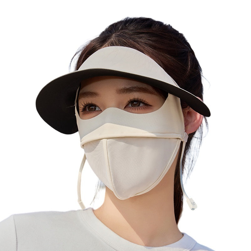 UV-Schutz Facekini mit breiter Krempe