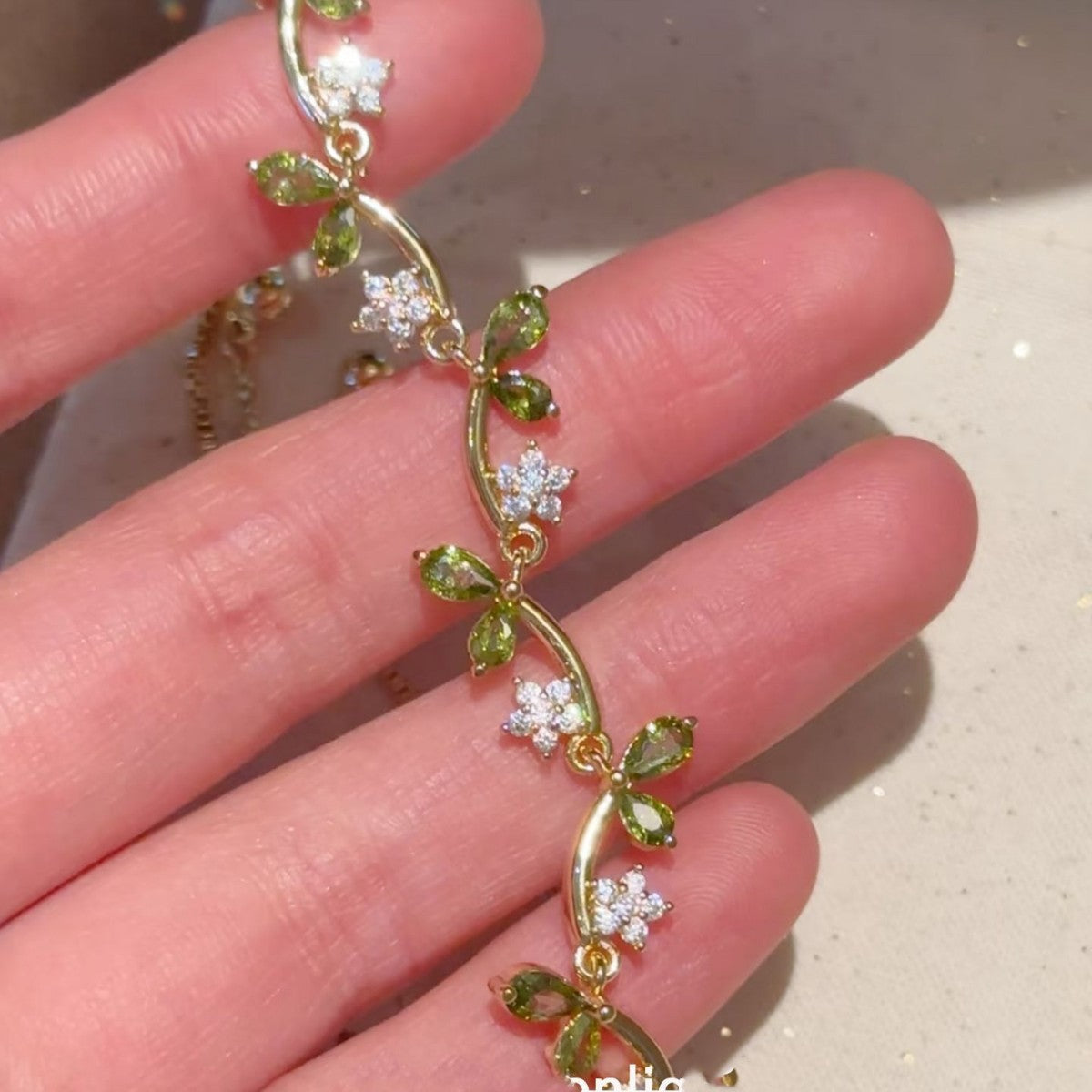 Olivia Fusskette Gold Kette Anhänger