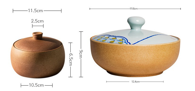 Keramikschale mit Deckel und Blumenmuster – Bild 10 | LuxeStyle