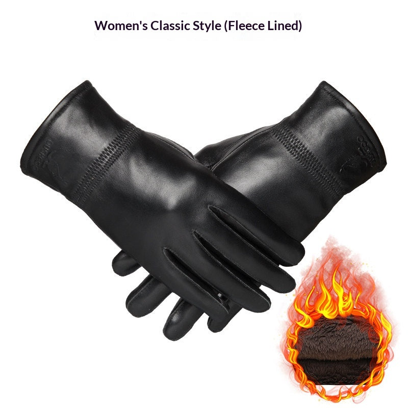 Lederhandschuhe mit Fleecefutter